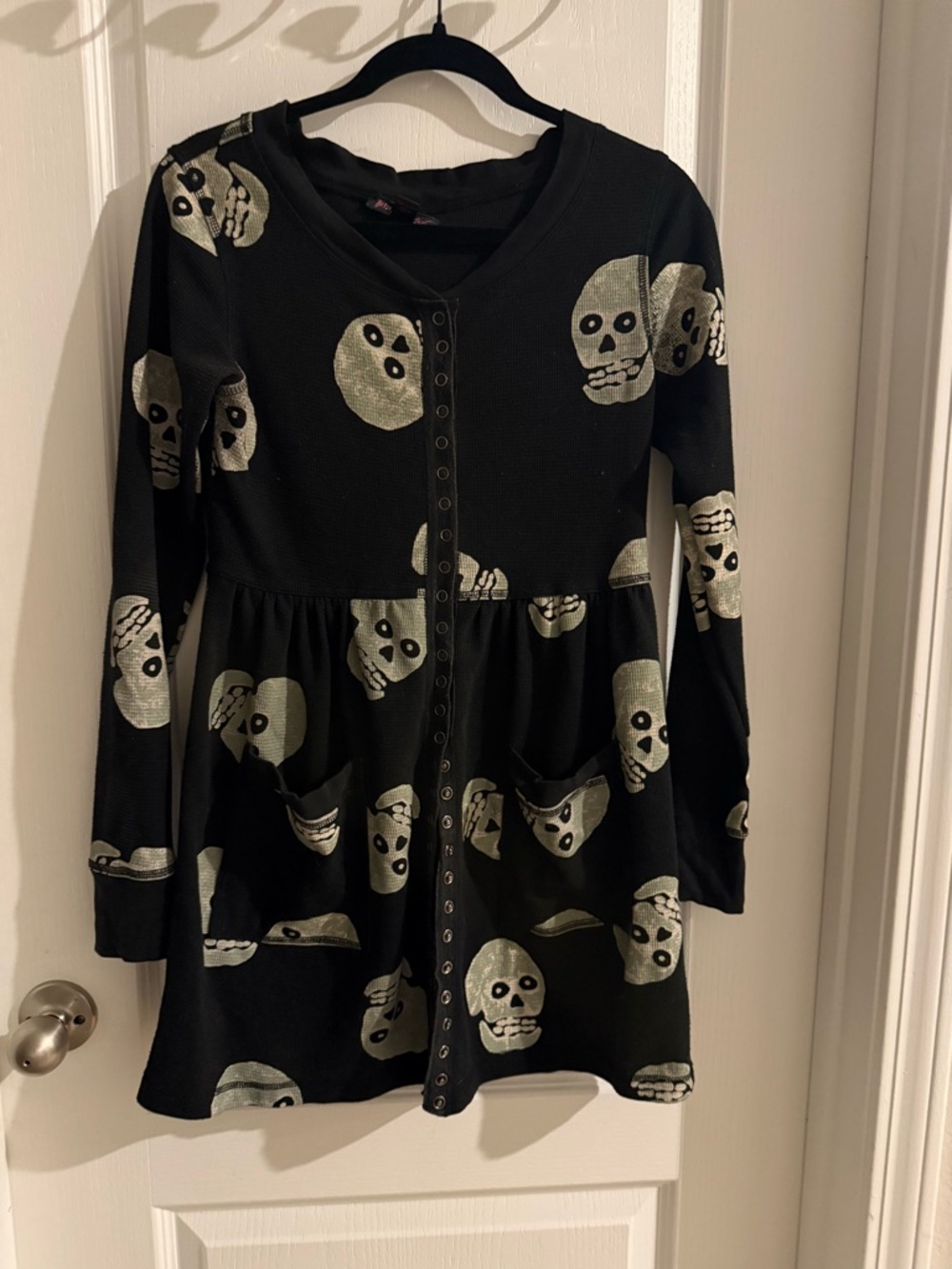 Betsey Johnson Black Skull Thermo Dress -